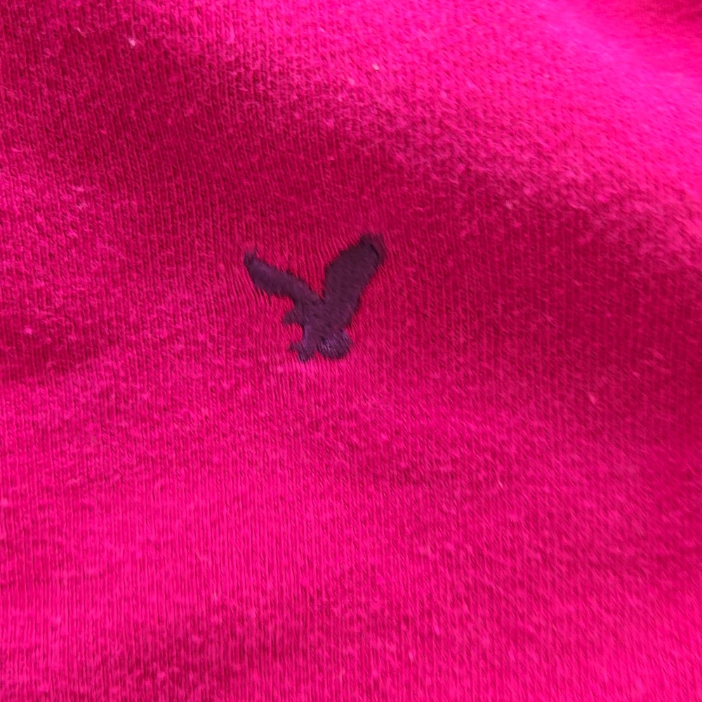 American Eagle Y2K Pink Hoodie Sweatshirt Size Large - Picture 6 of 13